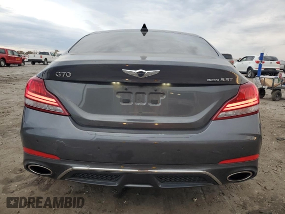 2021 Genesis G70 3.3T with VIN KMTG74LE1MU074276, listed as a Copart auction lot 78747054 with 49,745 mi miles and Salvage Title. Bid and sale history available at carsss.com. Image 6.