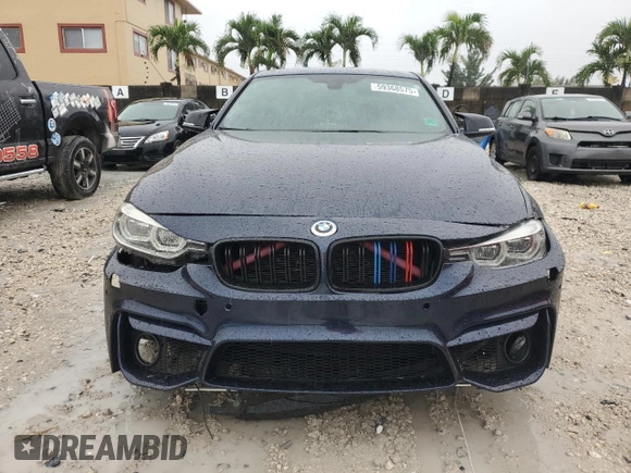 2016 BMW 3 Series 328i with VIN WBA8E9G59GNT88205, listed as a Copart auction lot 59368575 with 97,858 mi miles and Salvage title. Bid and sale history available at DreamBid. Image 5.