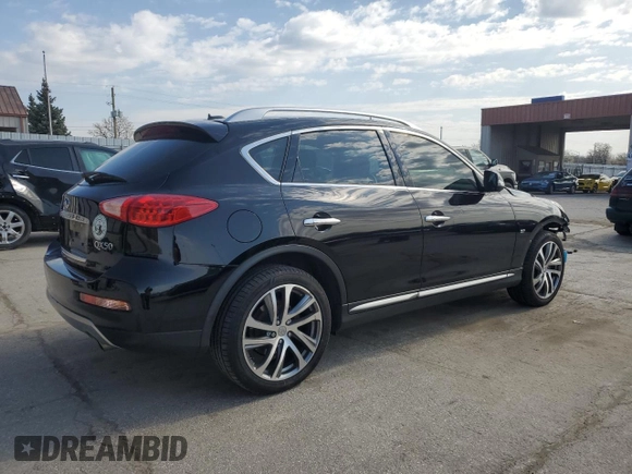2017 Infiniti QX50 with VIN JN1BJ0RR2HM409325, listed as a Copart auction lot 53373705 with 91,013 mi miles and Salvage title. Bid and sale history available at DreamBid. Image 3.