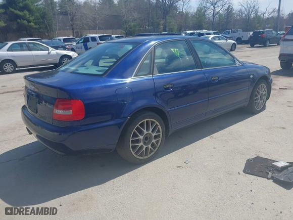2001 Audi S4 with VIN WAURD68D21A133213, listed as a IAAI auction lot 42040168 with 1 mi miles. Bid and sale history available at carsss.com. Image 4.