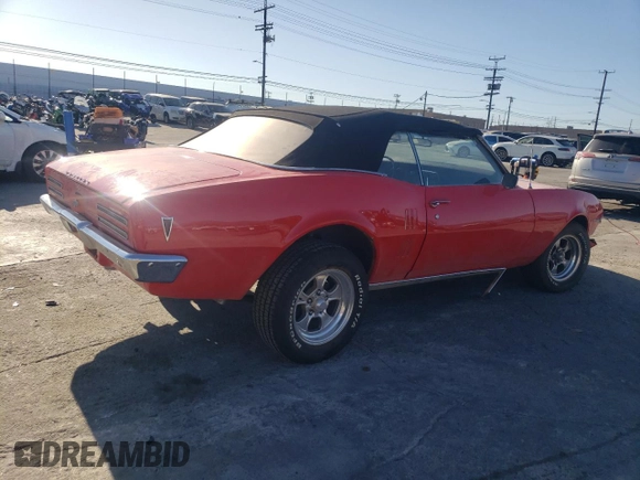 1968 Pontiac Firebird с VIN 223678U615903, выставлен на аукционе Copart как лот 47105835 с пробегом 30 850 миль миль и Списание • Salvage title. История ставок и продаж доступна на DreamBid. Изображение 3.