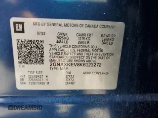2019 Chevrolet Equinox LT with VIN 2GNAXKEV8K6123272, listed as a Copart auction lot 50125825 with 84,814 mi miles and Salvage Title. Bid and sale history available at DreamBid. Image 13.