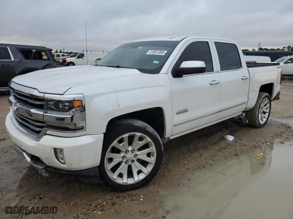 2018 Chevrolet Silverado 1500 High Country with VIN 3GCUKTEJ0JG373714, listed as a Copart auction lot 41641355 with 95,464 mi miles and Salvage Title. Bid and sale history available at carsss.com. Image 1.