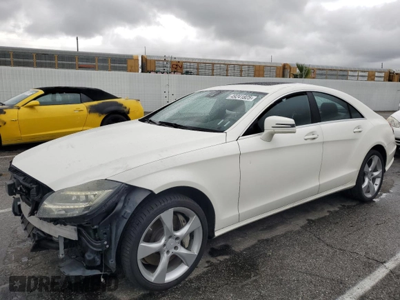 2014 Mercedes-Benz CLS-Class CLS 550 with VIN WDDLJ7DB4EA096737, listed as a Copart auction lot 49241825 with 122,836 mi miles and Salvage Title. Bid and sale history available at carsss.com. Image 1.