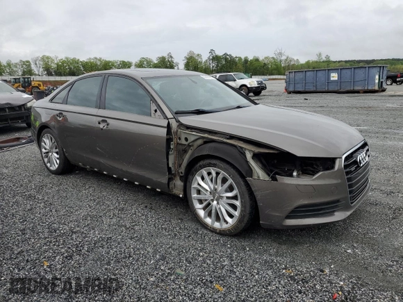 2013 Audi A6 Premium Plus with VIN WAUGGAFCXDN078258, listed as a Copart auction lot 51437285 with 122,345 mi miles and Salvage title. Bid and sale history available at DreamBid. Image 4.