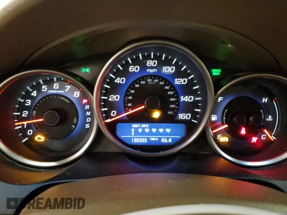 2009 Acura RL Tech Pkg with VIN JH4KB26669C001318, listed as a Copart auction lot 78960464 with 135,333 mi miles and Salvage Title. Bid and sale history available at carsss.com. Image 9.