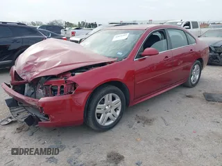 2013 Chevrolet Impala LT with VIN 2G1WG5E39D1113888, listed as a IAAI auction lot 42071345 with 107,979 mi miles and . Bid and sale history available at DreamBid. Image 2.