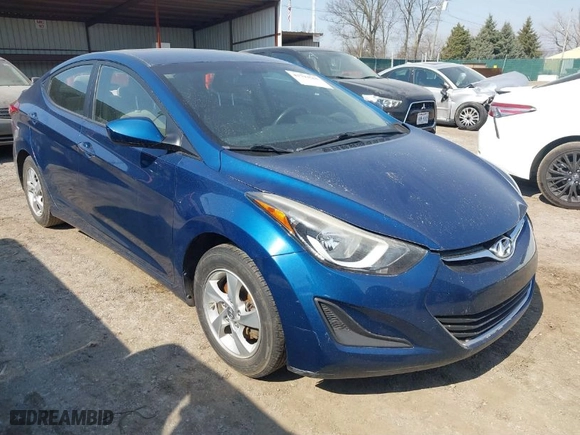 2014 Hyundai Elantra SE with VIN KMHDH4AEXEU044207, listed as a IAAI auction lot 41793567 with 85,102 mi miles. Bid and sale history available at carsss.com. Image 1.