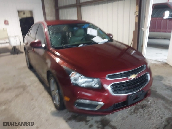 2015 Chevrolet Cruze LT with VIN 1G1PE5SB6F7206220, listed as a IAAI auction lot 41181869 with 182,609 mi miles. Bid and sale history available at carsss.com. Image 1.