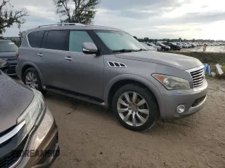 2013 Infiniti QX56 with VIN JN8AZ2NE3D9061052, listed as a Copart auction lot 73925854 with 0 mi miles and Salvage Title. Bid and sale history available at carsss.com. Image 4.
