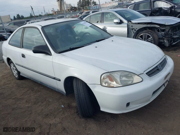 1999 Honda Civic DX with VIN 1HGEJ6220XL050962, listed as a IAAI auction lot 41188298 with 181,595 mi miles. Bid and sale history available at carsss.com. Image 1.