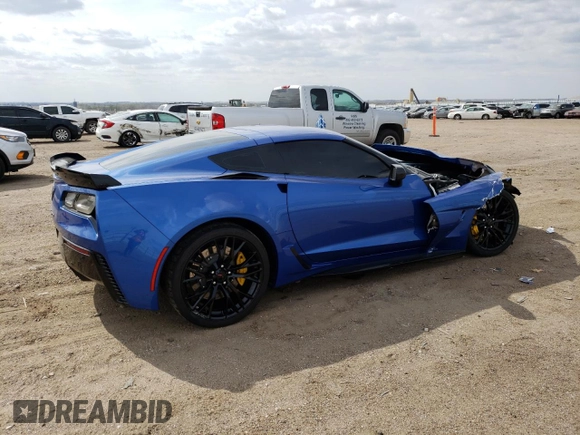 2019 Chevrolet Corvette Z06 2LZ with VIN 1G1YR2D6XK5604656, listed as a Copart auction lot 50536073 with 28,176 mi miles and Salvage Title. Bid and sale history available at carsss.com. Image 3.