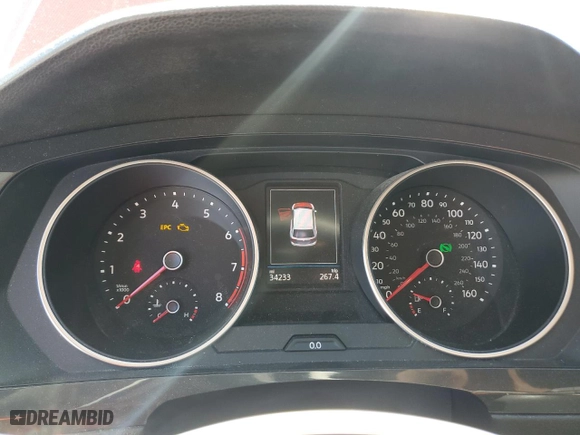 2019 Volkswagen Tiguan S with VIN 3VV1B7AX9KM151990, listed as a Copart auction lot 45568775 with 34,233 mi miles and Salvage Title. Bid and sale history available at carsss.com. Image 9.