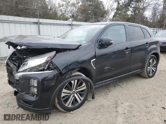 2021 Mitsubishi Outlander Sport SE with VIN JA4APVAU8MU026448, listed as a Copart auction lot 47629465 with 56,385 mi miles and Salvage Title. Bid and sale history available at carsss.com. Image 1.