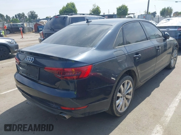 2017 Audi A4 Premium with VIN WAUGNAF47HN001156, listed as a IAAI auction lot 42163537 with 72,771 mi miles. Bid and sale history available at carsss.com. Image 4.