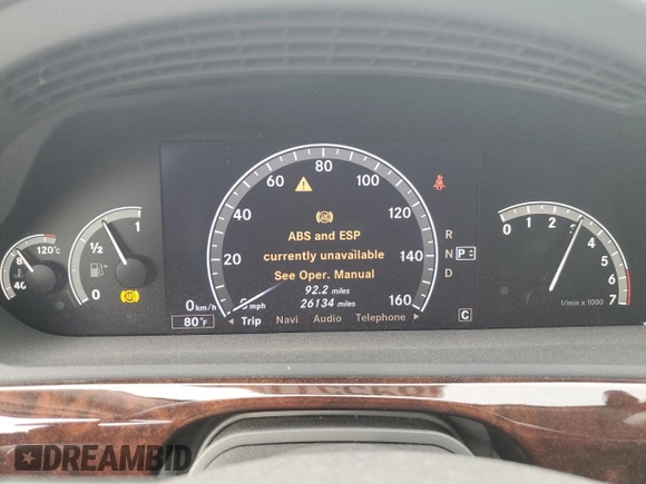 2007 Mercedes-Benz S 600 с VIN WDDNG76X97A089883, выставлен на аукционе Copart как лот 88955775 с пробегом 26 134 миль миль и Списание • Salvage title. История ставок и продаж доступна на DreamBid. Изображение 9.