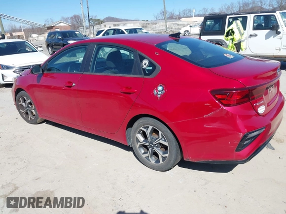 2020 Kia Forte LXS with VIN 3KPF24AD8LE182202, listed as a IAAI auction lot 41853208 with 128,502 mi miles. Bid and sale history available at carsss.com. Image 3.