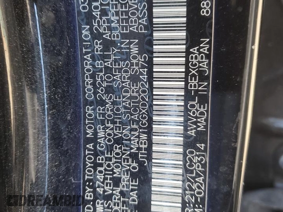 2013 Lexus ES 300h z VIN JTHBW1GGXD2024475, wystawiony jako Copart lot #44992235 z przebiegiem 182 614 mil mil oraz Szkody całkowita. Historia ofert i sprzedaży dostępna na DreamBid. Obrazek 15.