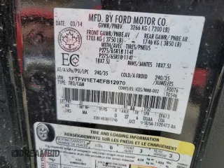 2014 Ford F-150 XL with VIN 1FTFW1ET4EFB12970, listed as a Copart auction lot 45602265 with 197,826 mi miles and Salvage Title. Bid and sale history available at DreamBid. Image 12.