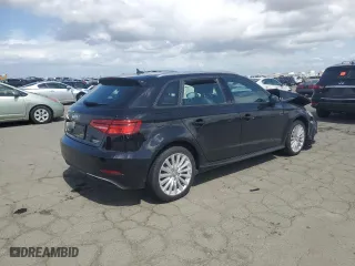 2018 Audi A3 Sportback e-tron Premium with VIN WAUUPBFF1JA154858, listed as a Copart auction lot 51159485 with 58,616 mi miles and Salvage Title. Bid and sale history available at carsss.com. Image 3.