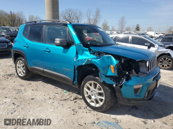 2021 Jeep Renegade Limited with VIN ZACNJDD13MPM24699, listed as a Copart auction lot 53725725 with 91,757 mi miles and Non repairable. Bid and sale history available at DreamBid. Image 4.