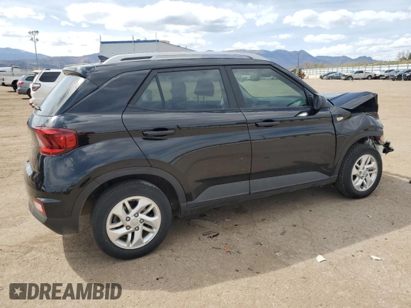 2020 Hyundai Venue SEL with VIN KMHRC8A32LU016182, listed as a Copart auction lot 52560335 with 23,061 mi miles and Salvage Title. Bid and sale history available at carsss.com. Image 3.