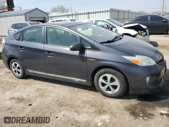 2013 Toyota Prius One with VIN JTDKN3DU5D1657420, listed as a Copart auction lot 52377155 with 71,929 mi miles and Salvage Title. Bid and sale history available at DreamBid. Image 4.