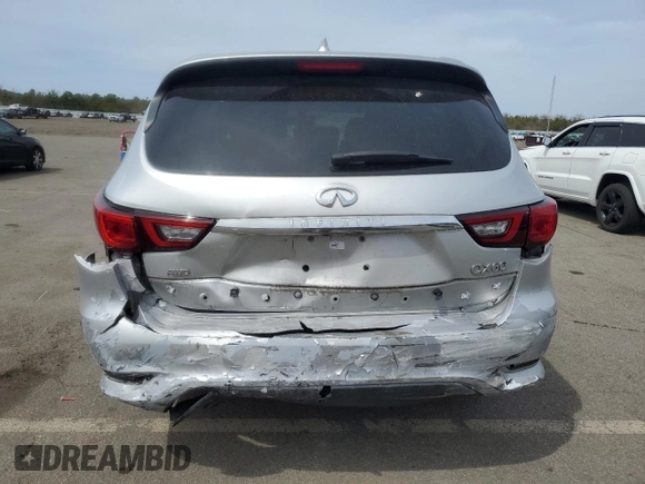 2020 Infiniti QX60 Signature Edition with VIN 5N1DL0MM8LC527577, listed as a Copart auction lot 53830435 with 80,090 mi miles and Salvage title. Bid and sale history available at DreamBid. Image 6.