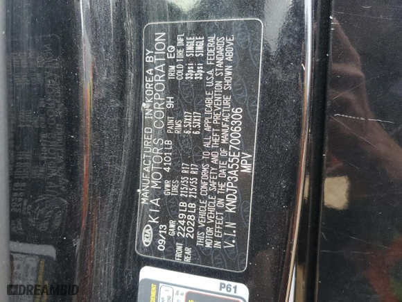 2014 Kia Soul + with VIN KNDJP3A55E7006306, listed as a Copart auction lot 49981605 with 176,258 mi miles and Salvage Title. Bid and sale history available at carsss.com. Image 12.