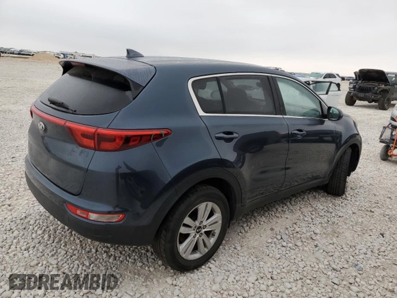 2018 Kia Sportage LX with VIN KNDPM3ACXJ7334204, listed as a Copart auction lot 50383775 with Not Provided miles and Salvage Title. Bid and sale history available at DreamBid. Image 3.