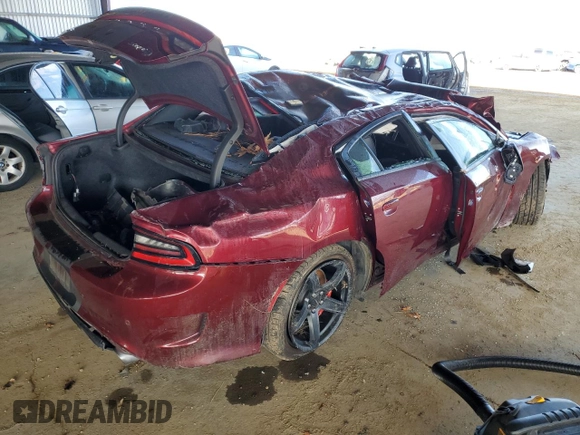 2019 Dodge Charger SRT Hellcat with VIN 2C3CDXL90KH710460, listed as a Copart auction lot 83578344 with Not Provided miles and Salvage Title. Bid and sale history available at DreamBid. Image 3.