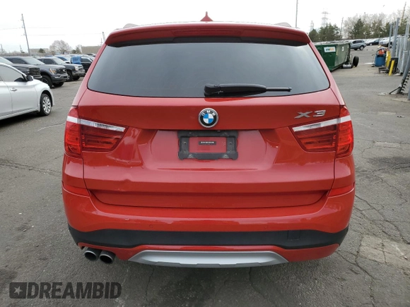2015 BMW X3 xDrive28i with VIN 5UXWX9C52F0D47664, listed as a Copart auction lot 50085125 with 79,661 mi miles and Salvage Title. Bid and sale history available at carsss.com. Image 6.