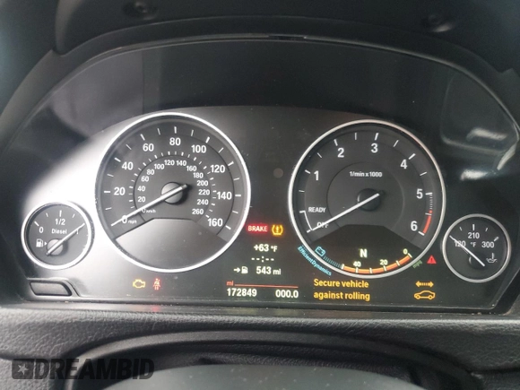 2014 BMW 3 Series 328d xDrive with VIN WBA3D5C58EKX97984, listed as a Copart auction lot 58448545 with 172,849 mi miles and Clean title. Bid and sale history available at DreamBid. Image 9.