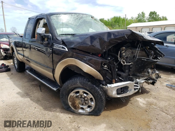 2013 Ford F-250 XL with VIN 1FT7X2B6XDEA50985, listed as a Copart auction lot 53409724 with 104,965 mi miles and Salvage Title. Bid and sale history available at DreamBid. Image 4.