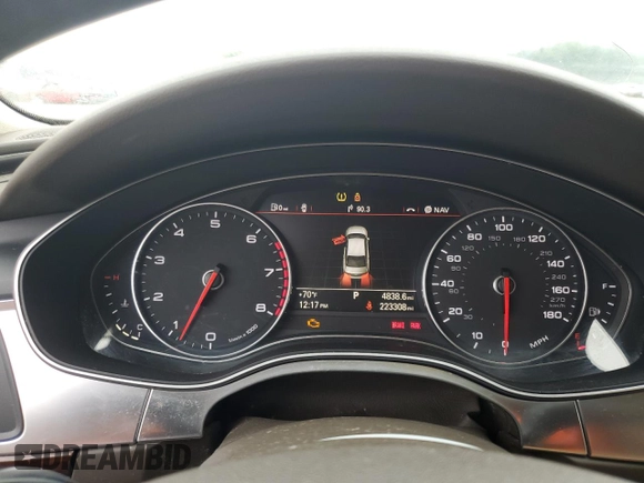 2013 Audi A6 Prestige with VIN WAUHGAFC7DN005031, listed as a Copart auction lot 58520695 with 223,308 mi miles and Clean title. Bid and sale history available at DreamBid. Image 9.