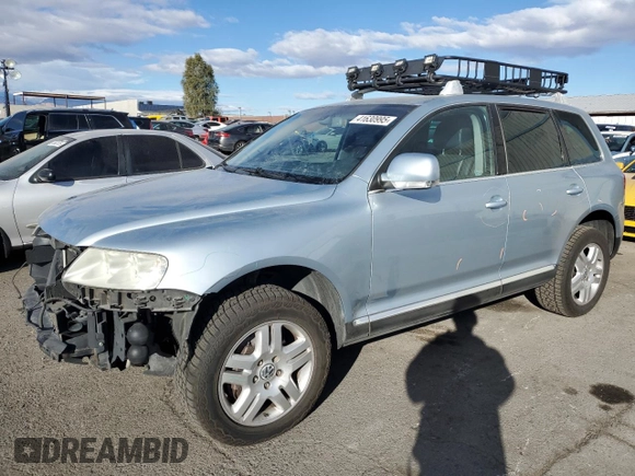 2004 Volkswagen Touareg with VIN WVGEM77LX4D071560, listed as a Copart auction lot 41630995 with 168,906 mi miles and Salvage title. Bid and sale history available at DreamBid. Image 1.