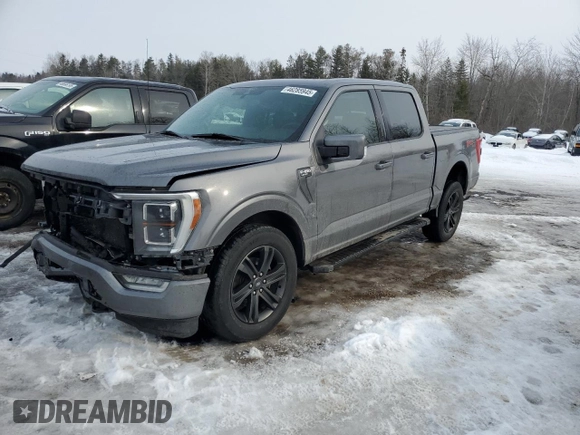 2021 Ford F-150 XL with VIN 1FTEW1EP2MKD38705, listed as a Copart auction lot 46285945 with 76,715 mi miles and Salvage Title. Bid and sale history available at carsss.com. Image 1.