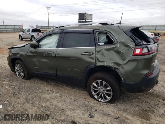 2021 Jeep Cherokee Latitude Lux with VIN 1C4PJMMX8MD110383, listed as a Copart auction lot 50702295 with 67,941 mi miles and Salvage Title. Bid and sale history available at DreamBid. Image 2.
