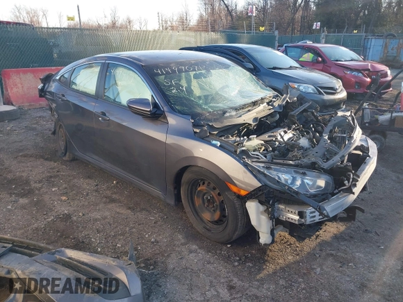 2017 Honda Civic Sedan LX with VIN 2HGFC2F59HH567574, listed as a IAAI auction lot 41499071 with 74,366 mi miles. Bid and sale history available at carsss.com. Image 1.