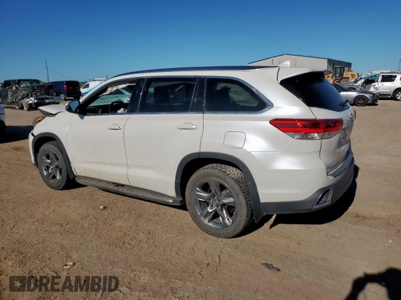 2019 Toyota Highlander Limited with VIN 5TDDZRFH2KS950028, listed as a Copart auction lot 57712315 with 52,468 mi miles and Salvage title. Bid and sale history available at DreamBid. Image 2.