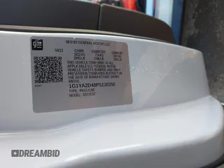 2023 Chevrolet Corvette 1LT z VIN 1G1YA2D48P5130350, wystawiony jako IAAI lot #41679244 z przebiegiem 7 927 mil mil oraz . Historia ofert i sprzedaży dostępna na DreamBid. Obrazek 9.