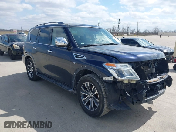 2020 Nissan Armada SL with VIN JN8AY2ND4L9108176, listed as a IAAI auction lot 41590846 with 115,588 mi miles. Bid and sale history available at carsss.com. Image 1.
