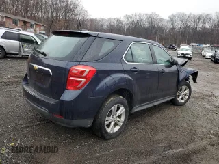 2017 Chevrolet Equinox LS with VIN 2GNALBEK5H1600909, listed as a Copart auction lot 50034685 with 91,166 mi miles and Salvage Title. Bid and sale history available at DreamBid. Image 3.