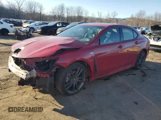 2019 Acura TLX w/A-Spec Pkg with VIN 19UUB2F65KA005230, listed as a Copart auction lot 48872145 with 61,992 mi miles and Salvage Title. Bid and sale history available at carsss.com. Image 1.
