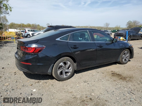 2019 Honda Insight EX with VIN 19XZE4F53KE012804, listed as a Copart auction lot 53758625 with 107,333 mi miles and Salvage Title. Bid and sale history available at carsss.com. Image 3.
