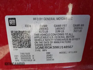 2024 Chevrolet Traverse FWD LT with VIN 1GNERGKS9RJ148567, listed as a IAAI auction lot 42233710 with 17,536 mi miles and . Bid and sale history available at DreamBid. Image 9.