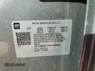 2024 Chevrolet Malibu LS with VIN 1G1ZB5ST0RF145404, listed as a Copart auction lot 46319195 with 18,349 mi miles and Salvage Title. Bid and sale history available at DreamBid. Image 14.