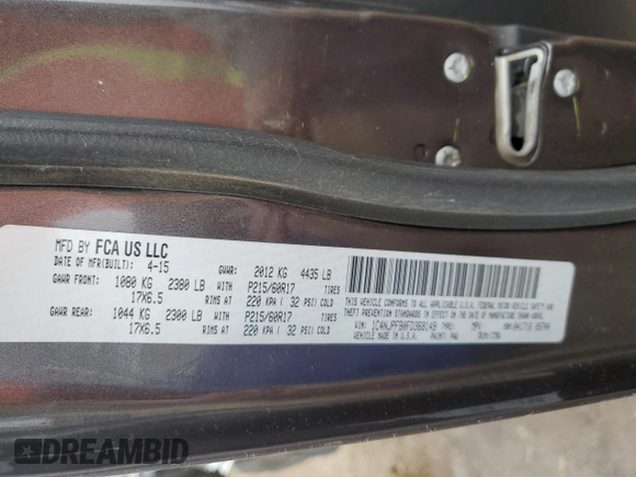 2015 Jeep Patriot Latitude with VIN 1C4NJPFB0FD368149, listed as a Copart auction lot 47866515 with 116,080 mi miles and Salvage Title. Bid and sale history available at DreamBid. Image 15.