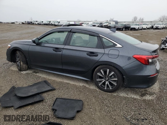2024 Honda Civic EX z VIN 2HGFE1F79RH336732, wystawiony jako Copart lot #43025295 z przebiegiem 5 468 mil mil oraz Szkoda całkowita • Salvage title. Historia ofert i sprzedaży dostępna na DreamBid. Obrazek 2.