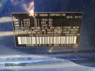 2017 Subaru Impreza Premium with VIN 4S3GKAB68H3628012, listed as a Copart auction lot 70601012 with 85,897 mi miles. Bid and sale history available at carsss.com. Image 13.